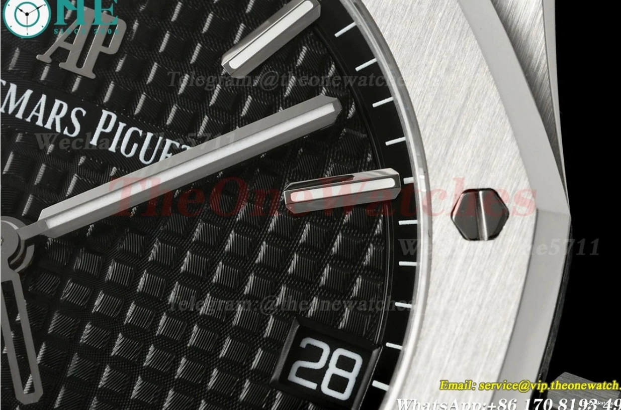 TKF Royal A4302 41mm Clone Super SS Black Dial 15500 Oak SS 0322